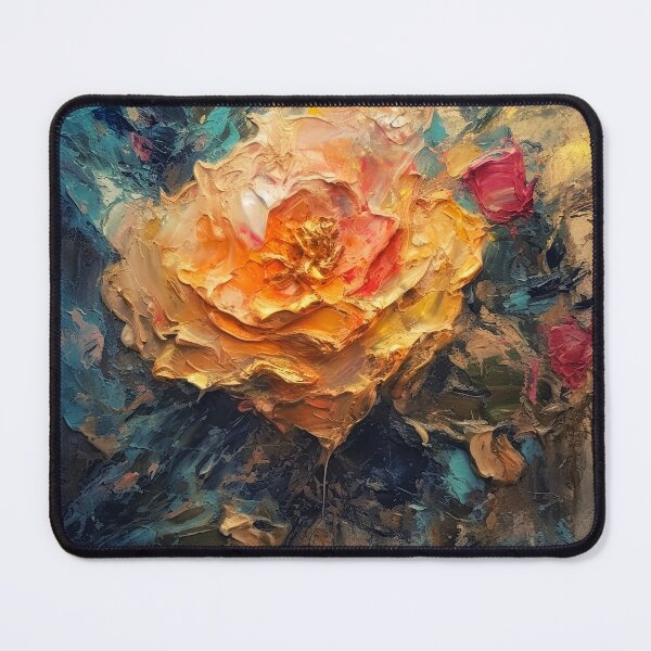 Item preview, Impasto Rose - 3D textured painting 1 designed and sold by Red Witch Art.