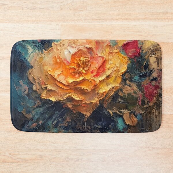 Item preview, Impasto Rose - 3D textured painting 1 designed and sold by Red Witch Art.