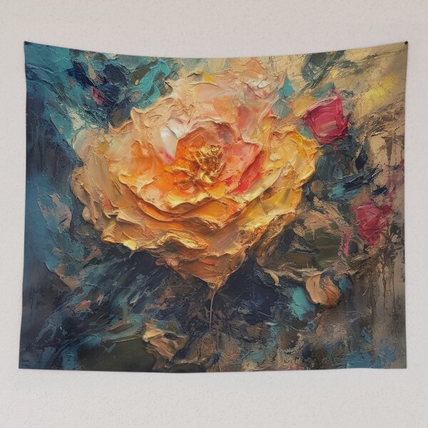 Item preview, Impasto Rose - 3D textured painting 1 designed and sold by Red Witch Art.