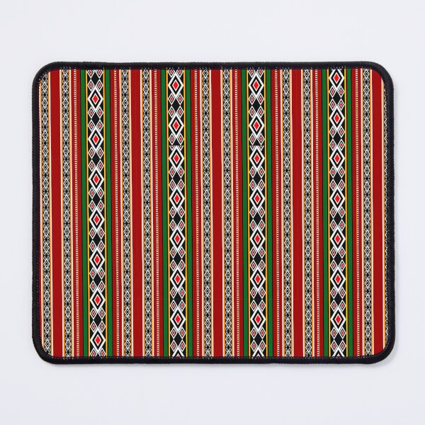 Item preview, "Indigenous Harmony: colourful Ornate Pattern Fabric print. designed and sold by SoulthreadzStudio.