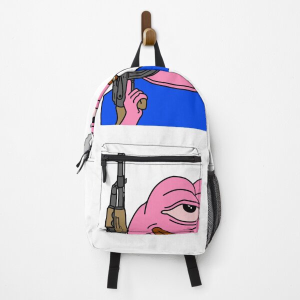 Item preview, Pepe pink frog with Ak 47 rifle designed and sold by ShopEasy9.