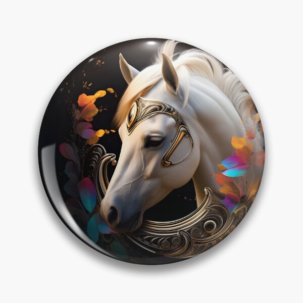 Item preview, Arte abstracto del caballo blanco de fantasía designed and sold by PeteRascal.