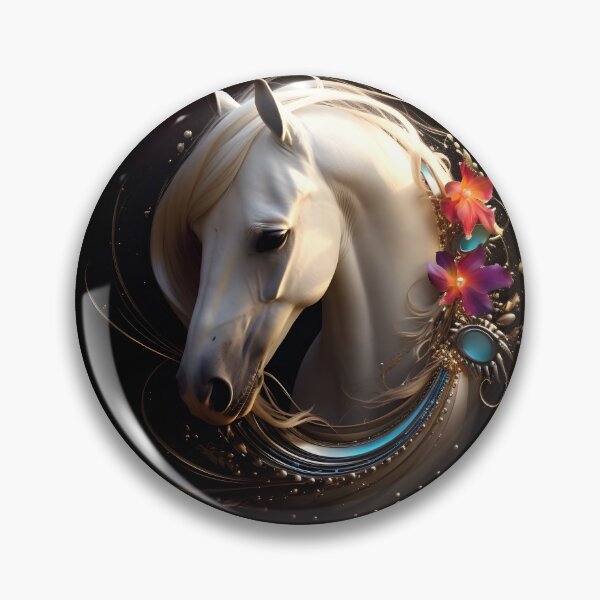 Item preview, Arte abstracto del caballo blanco de fantasía designed and sold by PeteRascal.