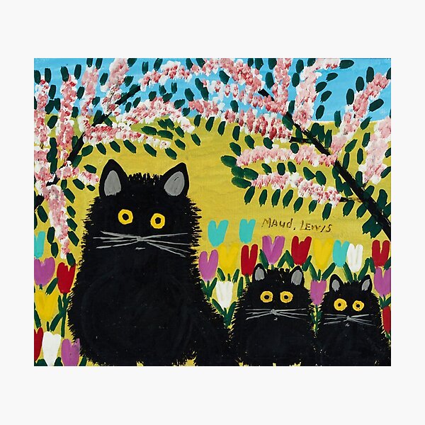 Item preview, Three Black Cats - Maud Lewis  designed and sold by kerryburnley.