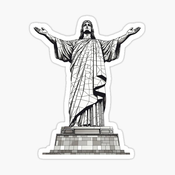 Item preview, Surrealist Christ the Redeemer Graphic T-Shirt | Dreamlike Landmark Vector Design designed and sold by FamMeetsWorld.