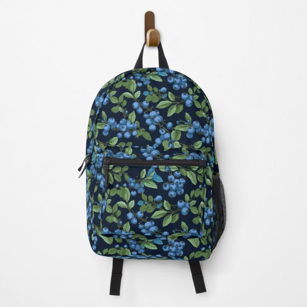 Item preview, Blueberry Pattern on Dark Blue Background: Fruity and Bewitching Elegance designed and sold by Arti_choke.