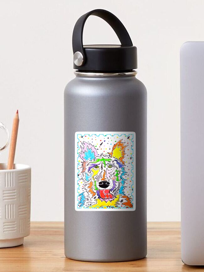 Aperçu 1 sur 3. Sticker avec l'œuvre PopDog Art Berger Allemand - illustration colorée ! créée et vendue par doudouedition.
