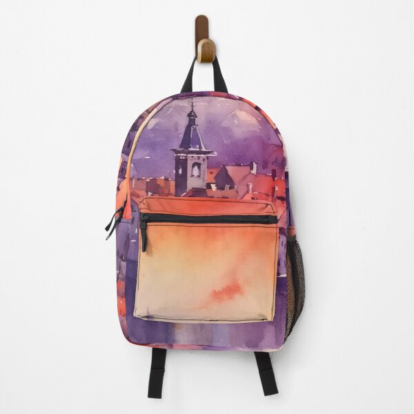 Item preview, Old city and Old world - watercolor painting designed and sold by Red Witch Art.