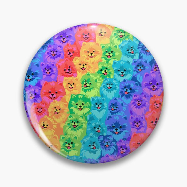 Artikelvorschau, Regenbogen-Pommersche Hunde AOP entworfen und verkauft von VirtualFaries.