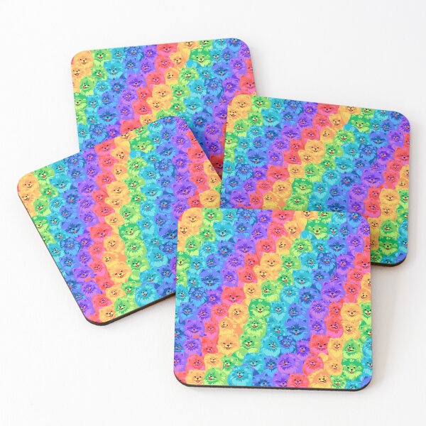 Item preview, Perros de Pomerania del arco iris AOP designed and sold by VirtualFaries.