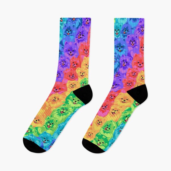 Item preview, Perros de Pomerania del arco iris AOP designed and sold by VirtualFaries.