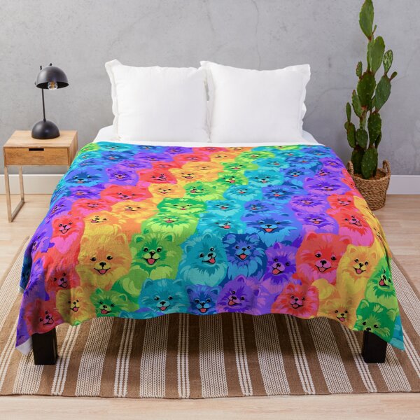Item preview, Perros de Pomerania del arco iris AOP designed and sold by VirtualFaries.