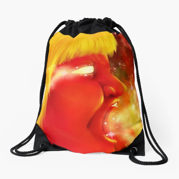 Screaming at the Stars Drawstring Bag