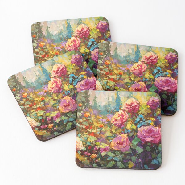 Item preview, Rose garden -  impressionism painting 1 designed and sold by Red Witch Art.