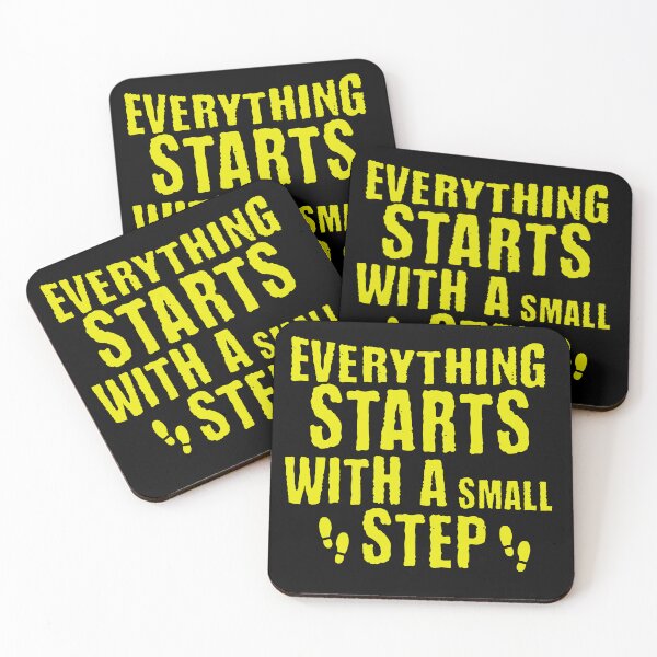 Item preview, Everything Starts With a Small Step Motivational Quote designed and sold by pixelone.