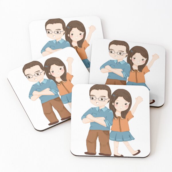 Item preview, Mom and Dad Cute Happy Couple | koci Bpp | Bunniesmee  designed and sold by bunniesmee.