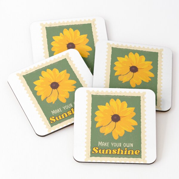 Item preview, Retro Sunflower | Inspirational | Empowering | Make You Own Sunshine | Stamp Design designed and sold by CtrlZDigitalD.