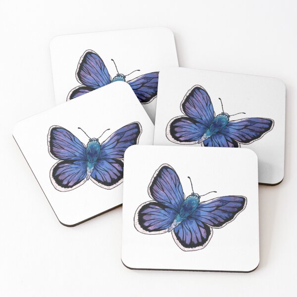 Item preview, Karner Blue Butterfly Sticker designed and sold by HoneyBrieeeArt.