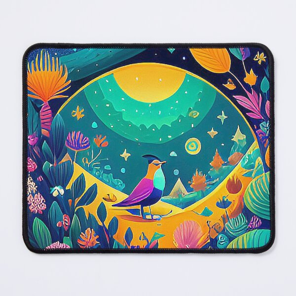 Item preview, Botanical Reverie - The colorful bird in the surreal garden designed and sold by Minpadesign.