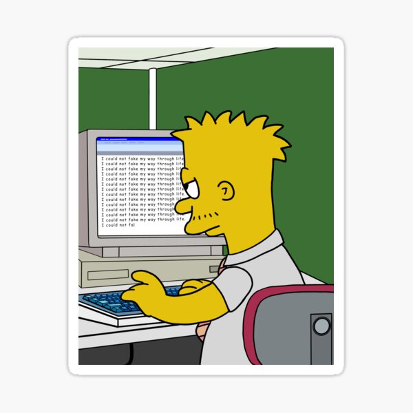 sad triste simpsons lossimpsons bart sticker by @erikamc5