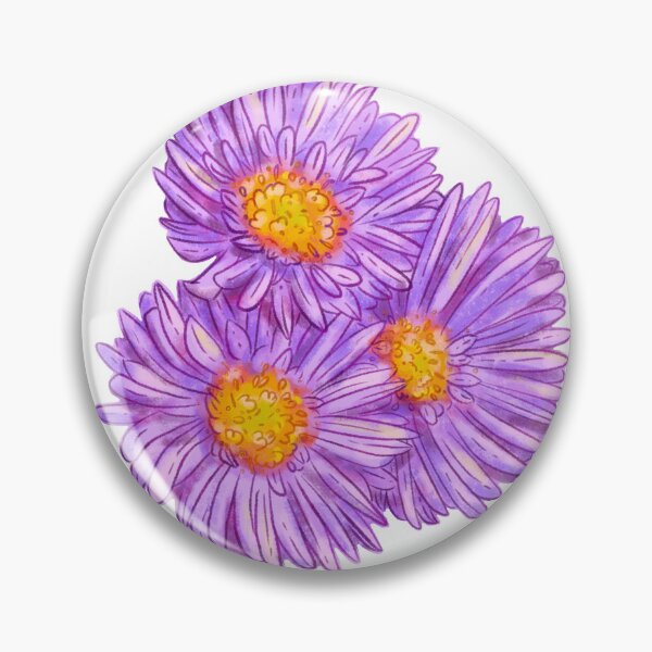 Item preview, New England Asters Sticker designed and sold by HoneyBrieeeArt.