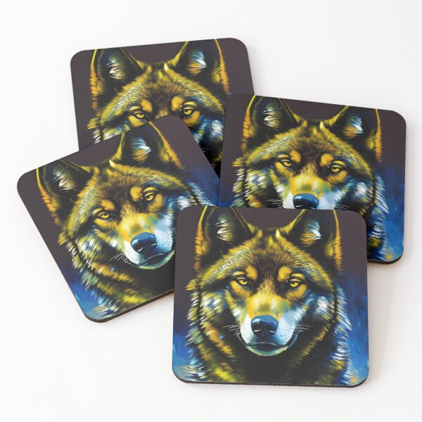 Item preview, Colourful Dark Wolf against Dramatic Background, impasto, Ai Generated Art  designed and sold by ACC .