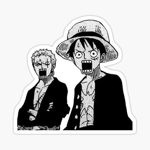 One Piece Weird Pirates and Busty girls - Luffy - Sticker