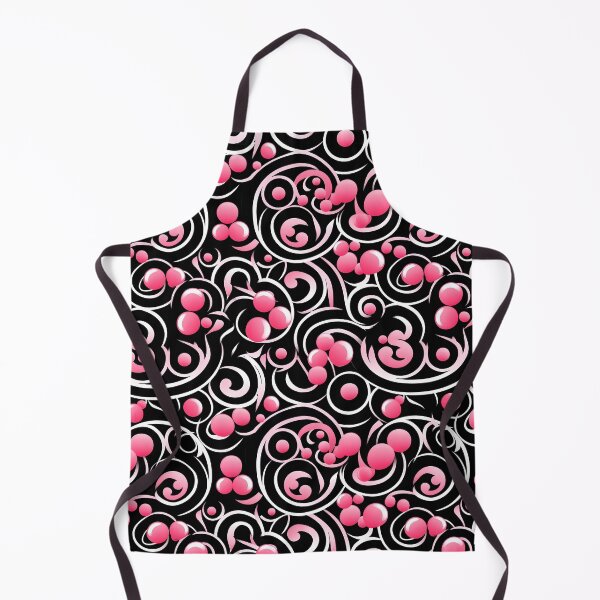 Item preview, Pink and Black Lines Swirls Abstract Pattern  designed and sold by palaco210.