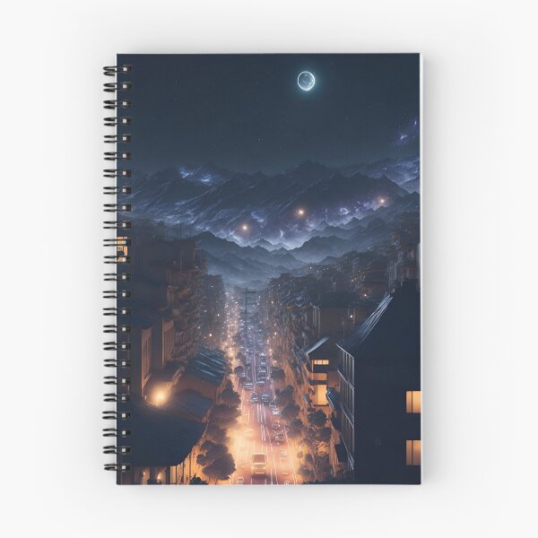 Item preview, Luminous Nocturne: Midnight Melodies Amongst Mountainous Streets designed and sold by Isekai-Merch.