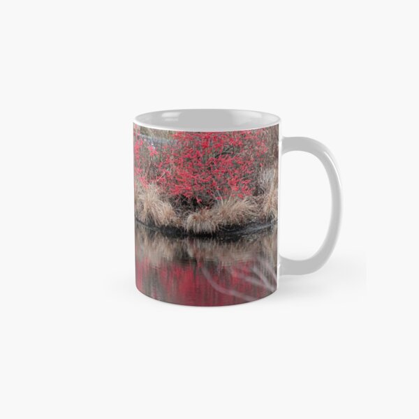 Item preview, Little bridge and berry reflections in a pond designed and sold by Linda Crockett.