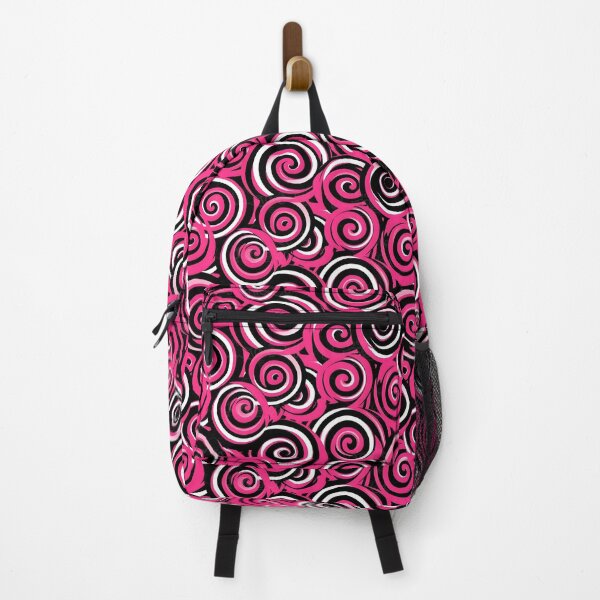 Item preview, Pink and Black Lines Swirls Abstract Pattern designed and sold by palaco210.