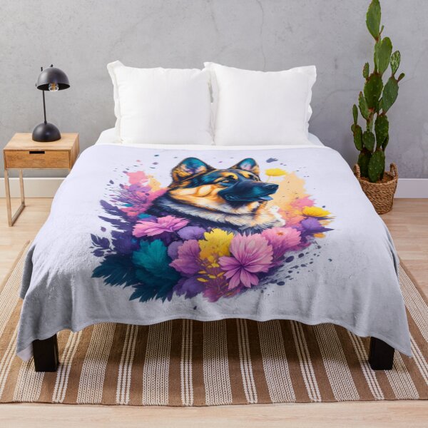 Item preview, perro pastor alemán de Flowers and Leaves designed and sold by shokA Design.
