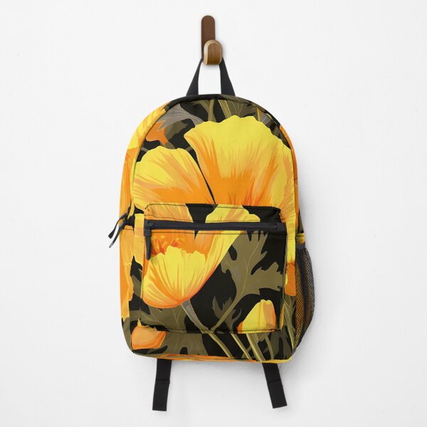 Item preview, Floral Pattern Neon Yellow - Orange Poppies designed and sold by MTJ-Mushrooms.
