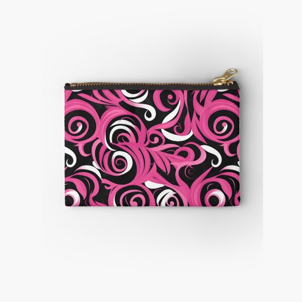 Item preview, Pink and Black Lines Swirls Abstract Pattern  designed and sold by palaco210.