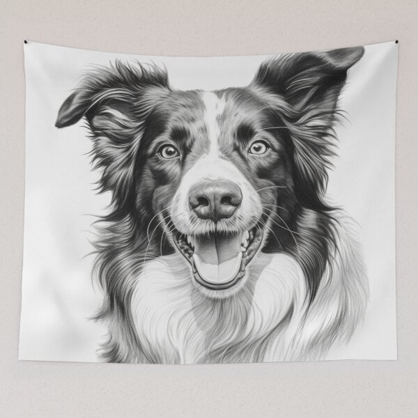 Item preview, A Border Collie Sketch designed and sold by Sketch-Shack.