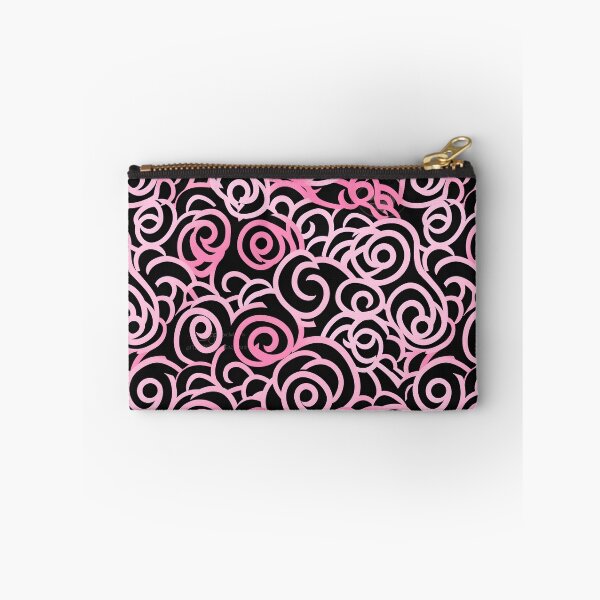 Item preview, Pink and Black Lines Swirls Abstract Pattern  designed and sold by palaco210.