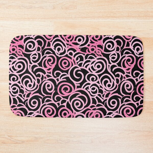 Item preview, Pink and Black Lines Swirls Abstract Pattern  designed and sold by palaco210.