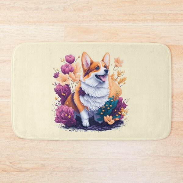 Artikelvorschau, Welsh Corgi Dog von Flowers and Leaves entworfen und verkauft von shokA Design.