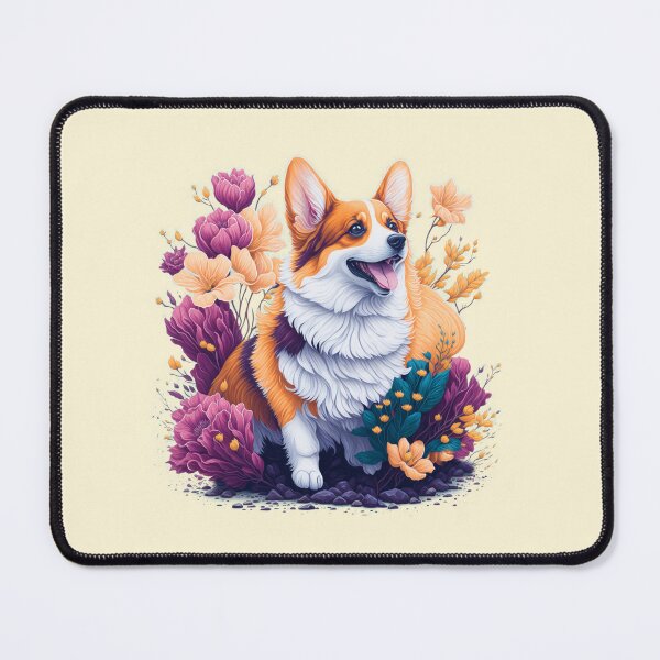 Artikelvorschau, Welsh Corgi Dog von Flowers and Leaves entworfen und verkauft von shokA Design.