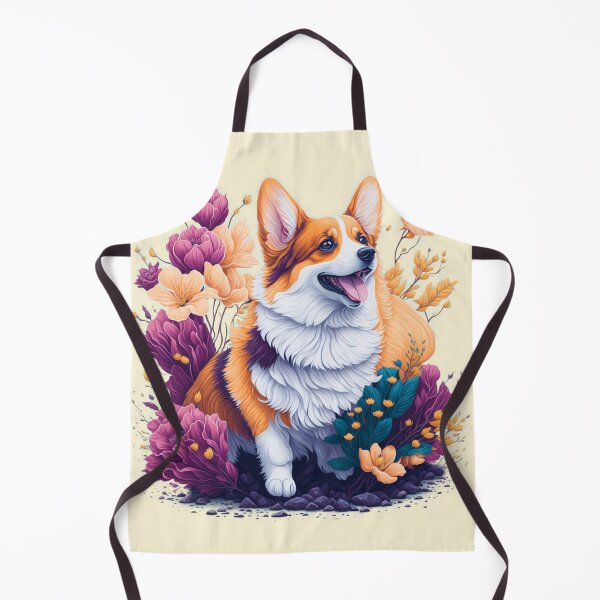 Artikelvorschau, Welsh Corgi Dog von Flowers and Leaves entworfen und verkauft von shokA Design.