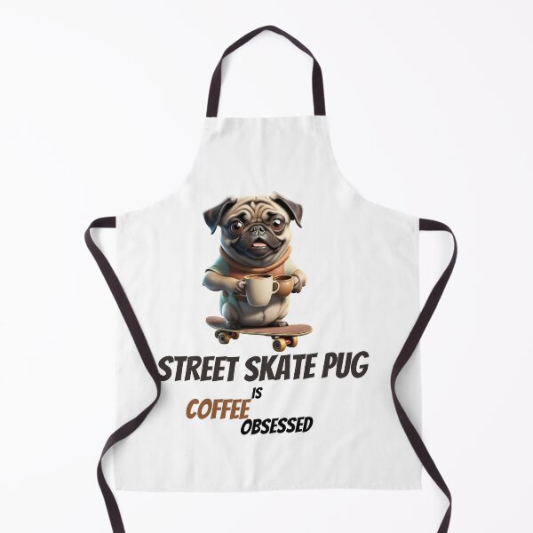 Item preview, Funny Pug Life Sayings Dog Skaterboarding Coffee Obsessed Skater Time Quotes designed and sold by Sshmorr.