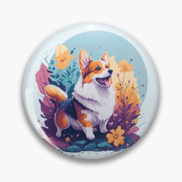 Artikelvorschau, Welsh Corgi Dog von Flowers and Leaves entworfen und verkauft von shokA Design.