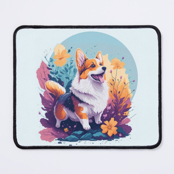 Artikelvorschau, Welsh Corgi Dog von Flowers and Leaves entworfen und verkauft von shokA Design.