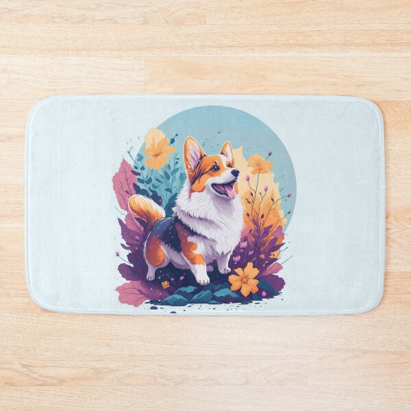 Artikelvorschau, Welsh Corgi Dog von Flowers and Leaves entworfen und verkauft von shokA Design.