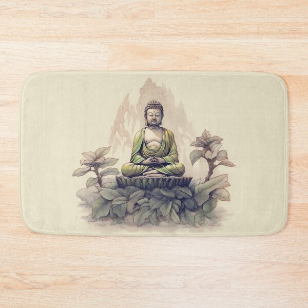 Item preview, Buddha meditating in nature designed and sold by DreamscapePixel.