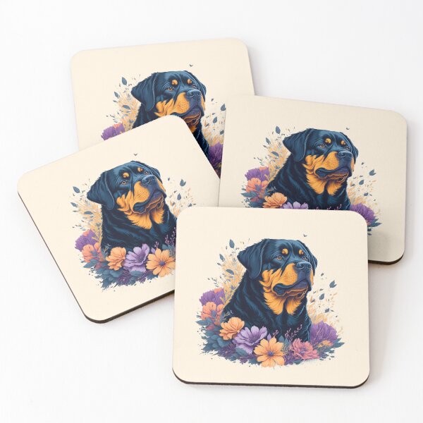 Aperçu de l'œuvre Chien Rottweiler par Flowers and Leaves créée et vendue par shokA Design.