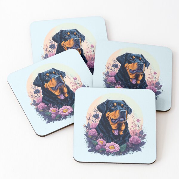 Aperçu de l'œuvre Chien Rottweiler par Fleurs et lune créée et vendue par shokA Design.