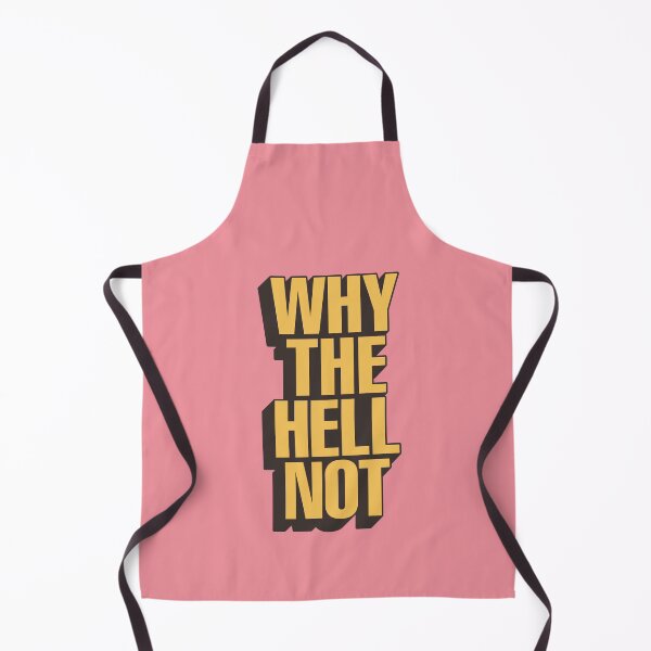 Item preview, Why The Hell Not typography in pink yellow and black designed and sold by MotivatedType.