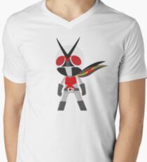 Camiseta para hombre de cuello en v Kamen Rider X