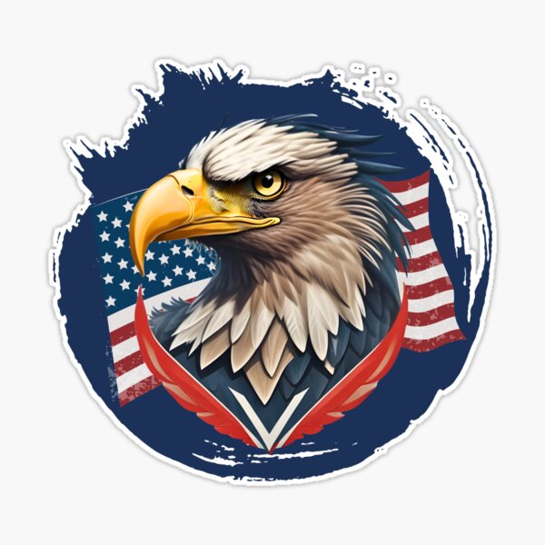  American Flag & Eagle Badge Reel Holder with
